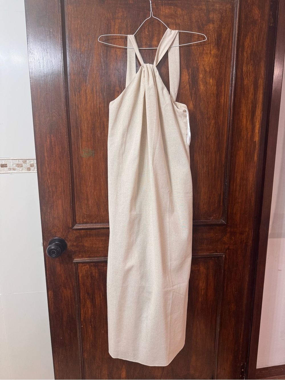Ovi Cream Halter Maxi Dress BRAND LOVET
